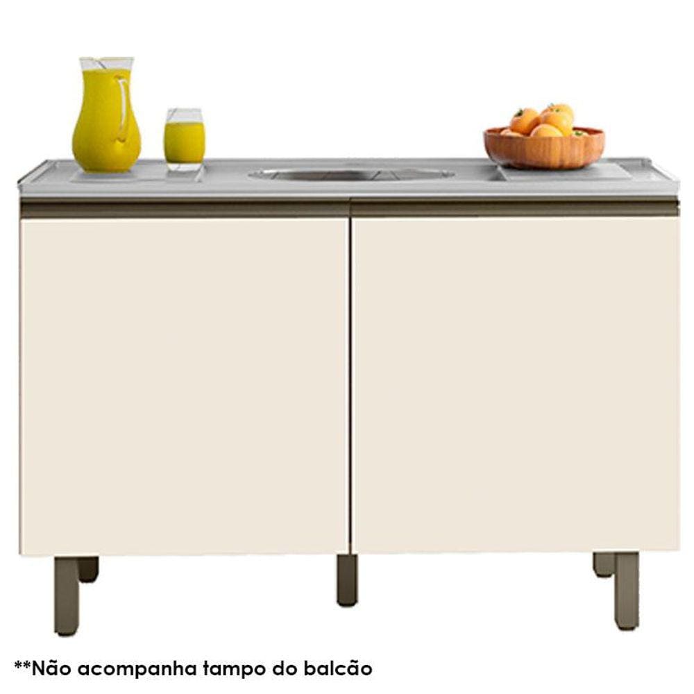 Balcão de Pia Porto 120cm Carvalho Off White - Poliman