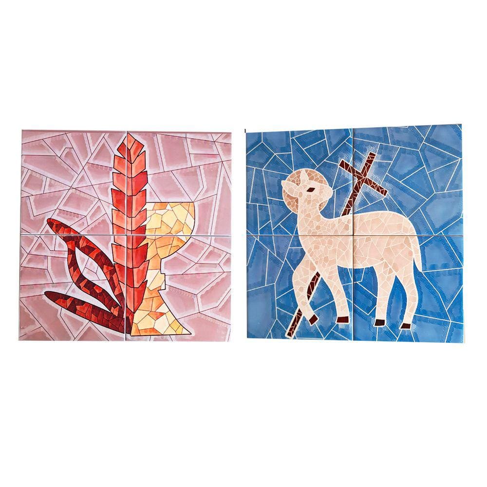 Mosaico Católico em Azulejos decorativos para igrejas e Capelas 40 x 40 cm