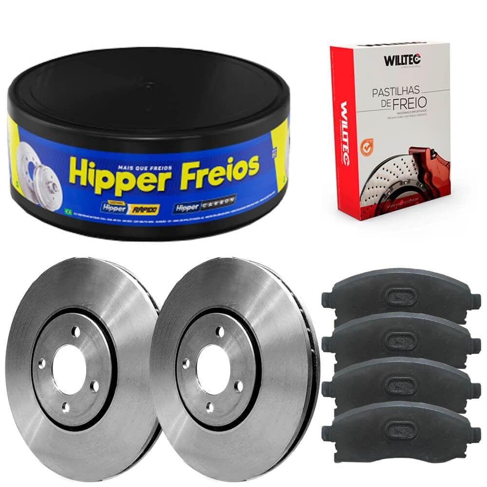 Kit Pastilha Disco Citroen C4 Pallas 2007 A 2013 Dianteiro