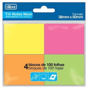 Bloco de Notas Adesivas 38mm X 50mm c/100fls - Tilibra