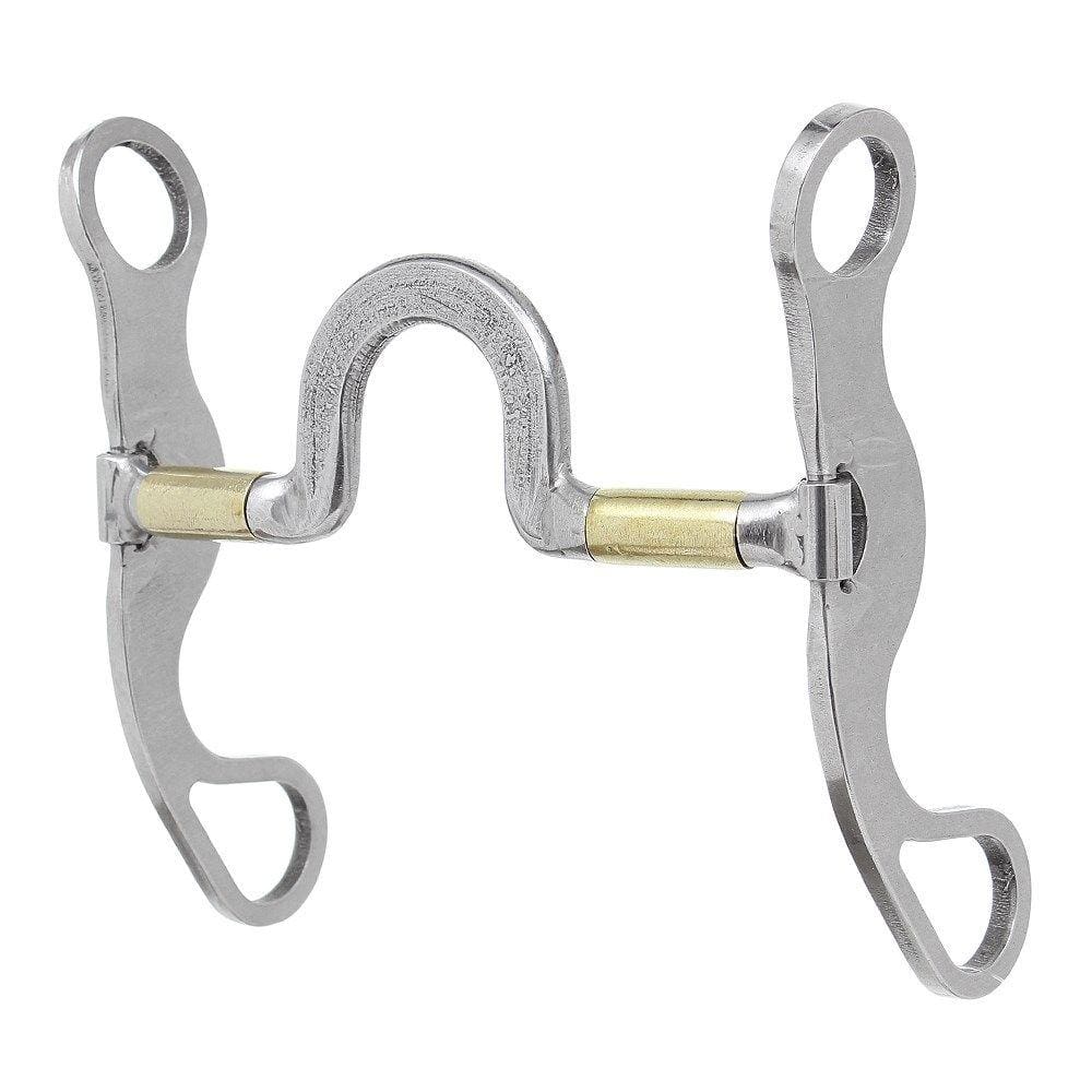 Freio Inox Perna Curta com Bocal Alto Fixo Bronc-Steel 31683