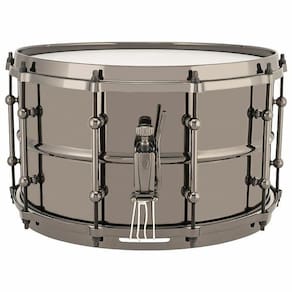 Caixa Bateria Ludwig Universal Brass Black Magic 14X8 Aro