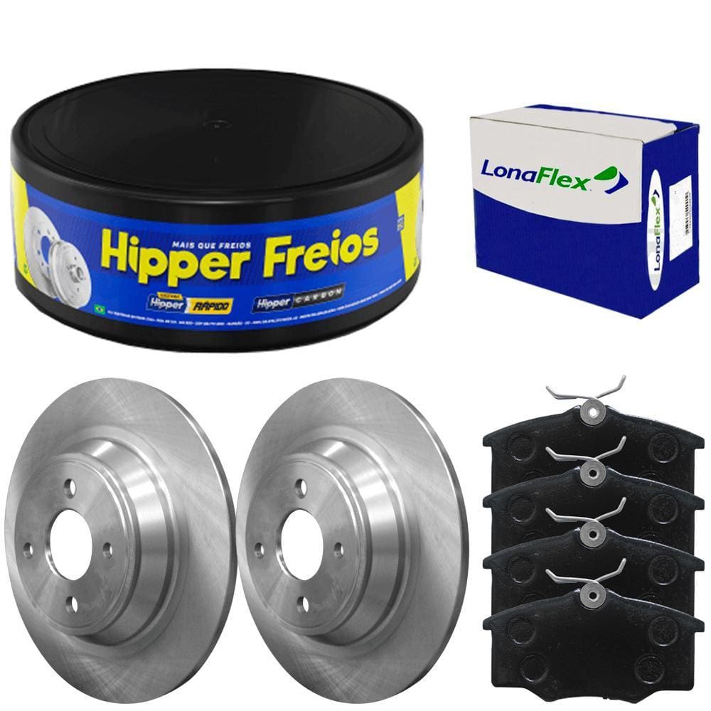Kit Pastilha Disco Freio C3 1.4 2003 A 2012 Dianteiro Sólido