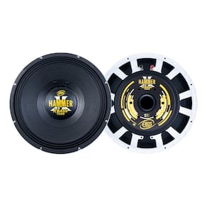 Woofer 15 Eros Hammer X-Bass 7200 3600 Watts RMS / 7200 Watts Competição 4 Ohms - Amarelo
