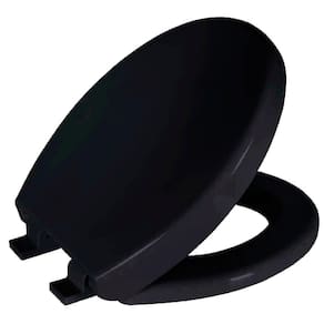Assento Sanitário Convencional Oval Universal Preto Tampa para Vaso Incepa com Fechamento Suave