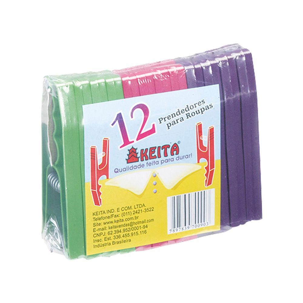 Prendedor de Roupa Kit com 12 Prendedores
