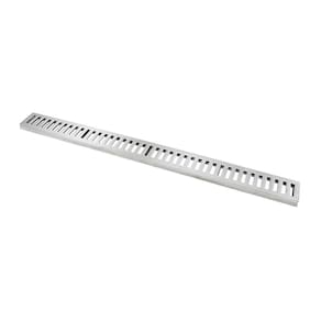 Ralo Grelha Linear Caixilho em Alumínio Escovado 20x100cm