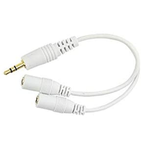 Cabo P2-macho Estéreo - 2 J2-fêmea Para Audio 15cm