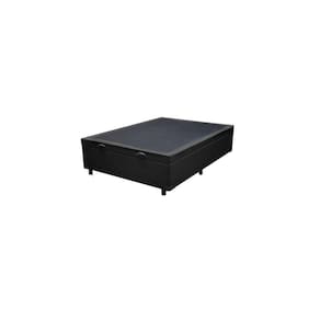 Cama Box Baú Casal Blindado Sintético Preto