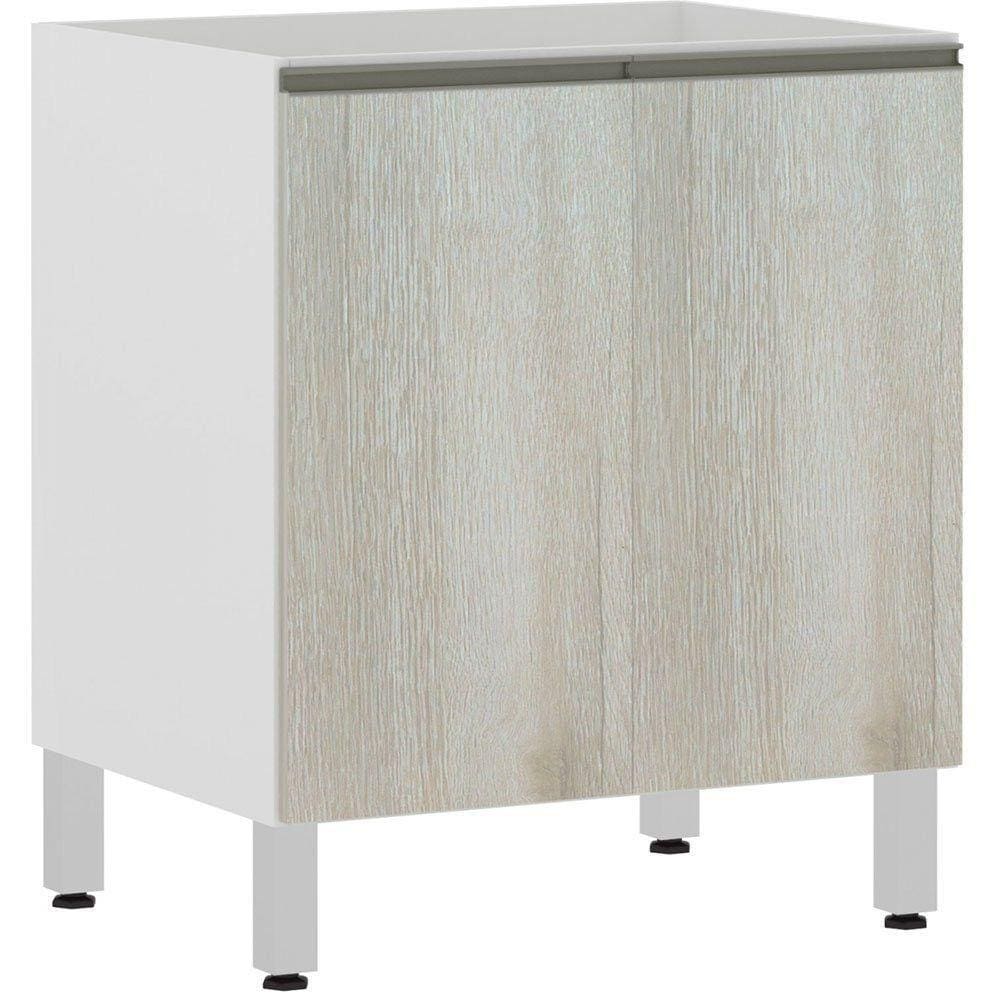 Balcão Sem Tampo 70cm Branco Com Legno Crema