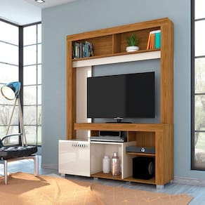 Estante Flávia para TV de até 50 polegadas - NATURALE / OFF WHITE - Madetec