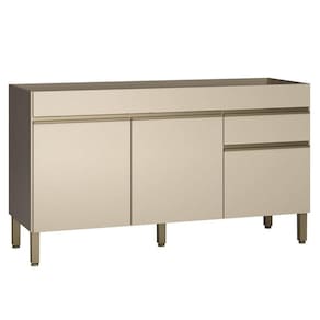 Balcão Gabinete para Pia sem Tampo 150cm Lina K02 Vanilla - Mpozenato