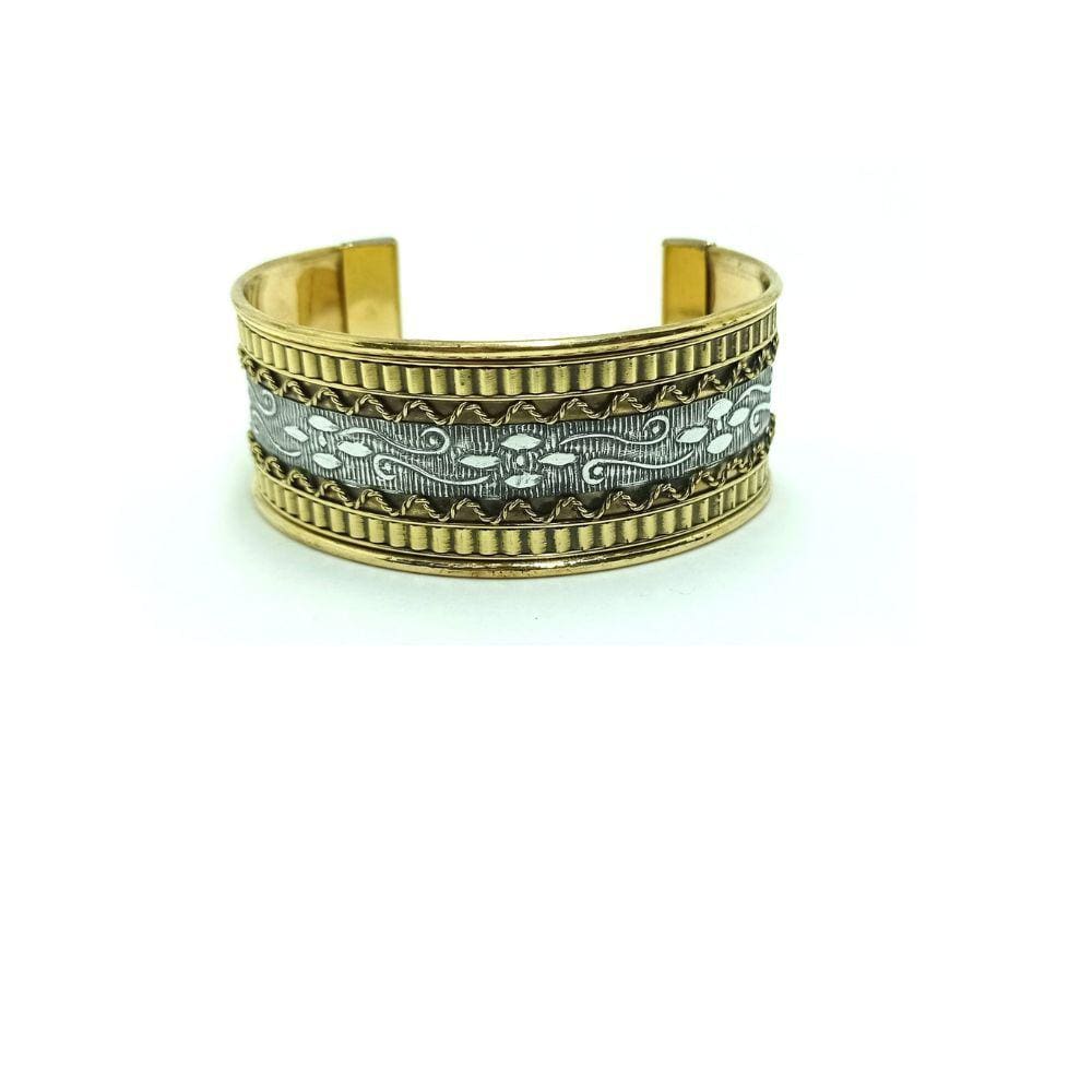Bracelete Feminino Indiano De Metal Dourado