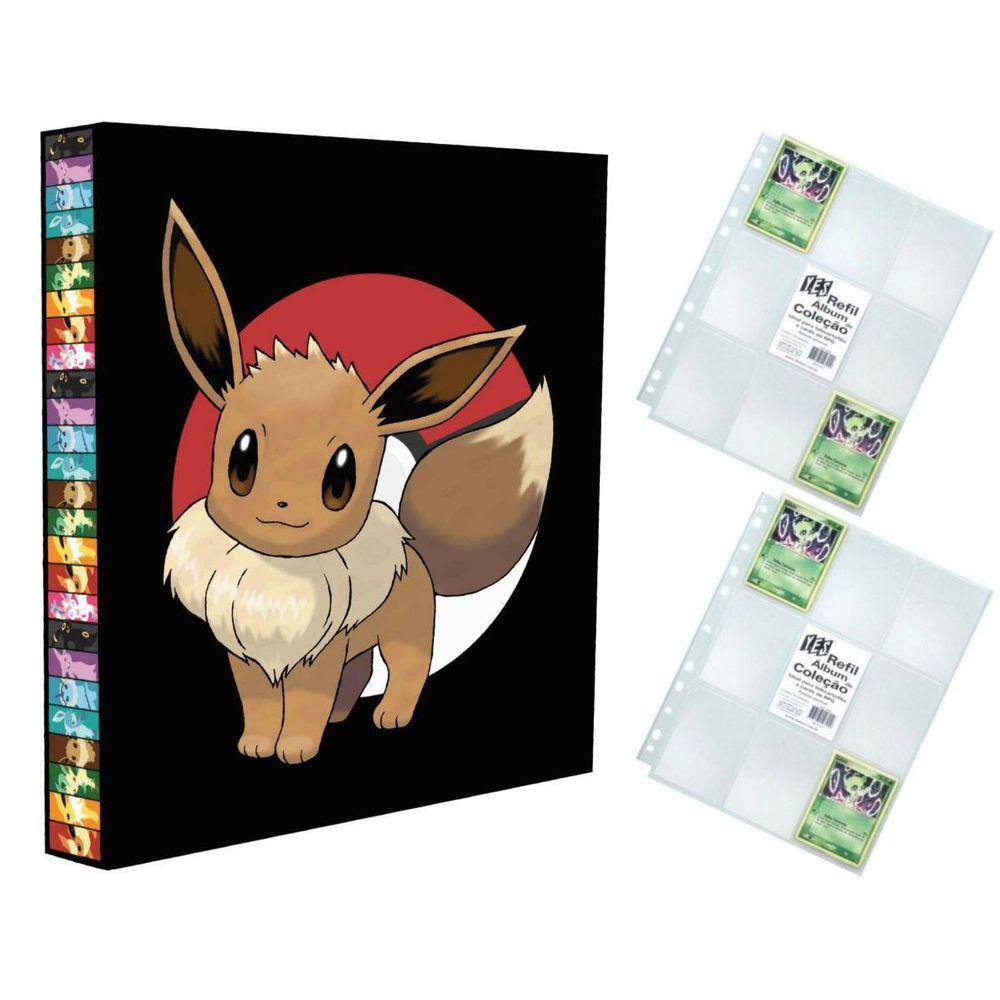 Pasta Álbum tipo Fichário para Cards Pokémon (c/ 10 cartas aleatórias)