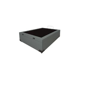 Cama Box Baú Viúvao Sintético Cinza Com 128cm de Largura