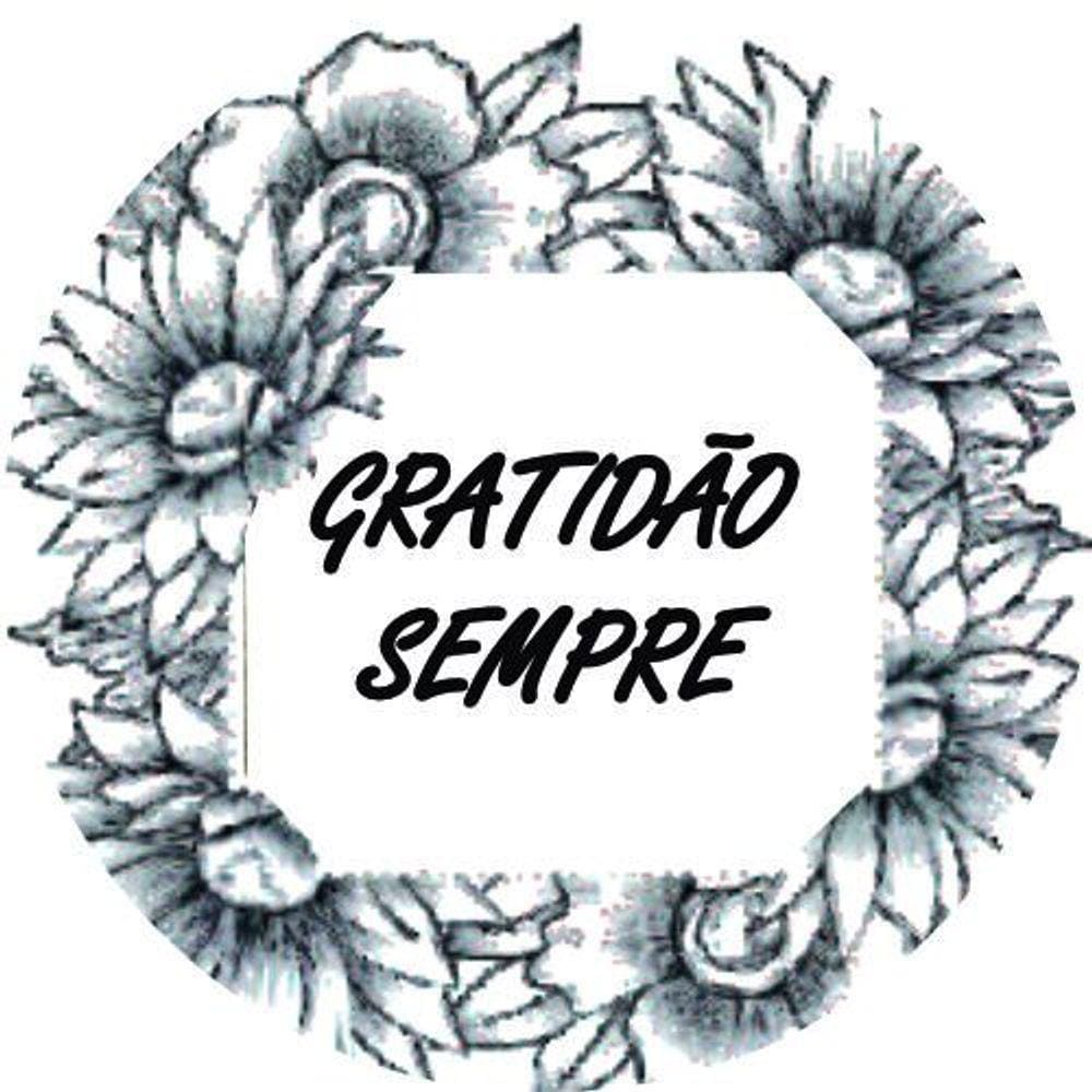Etiqueta Adesiva Gratidão Sempre 01 Redonda 3 cm 100 un.