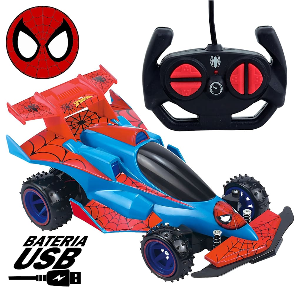 Carrinho Controle Remoto Homem Aranha Spider Flip Candide 5851