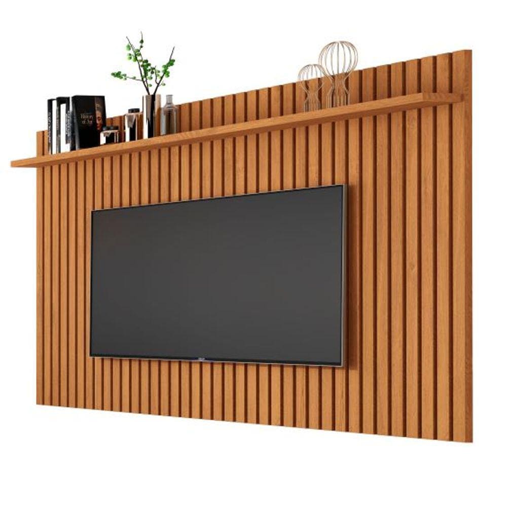 Painel Suspenso Home TV 72 Polegadas Prateleira Ripado Classic 1.8