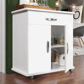 Balcão Multiuso/ Buffet 2 Portas 1 Gaveta com Rodízio - Bella Vercelli 220