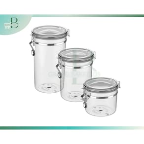 KIT HERMETICO COM PRESILHA DE VENDAÇÃO 2,1L e 1,6L e 1L INCOLOR