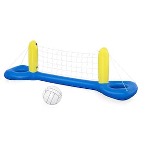 Jogo Voleibol p/ piscina com bola e rede inflável de 2,44m