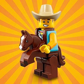 Minifigura de festa colecionável LEGO Series 18 - Cowboy Costume Guy (71021)