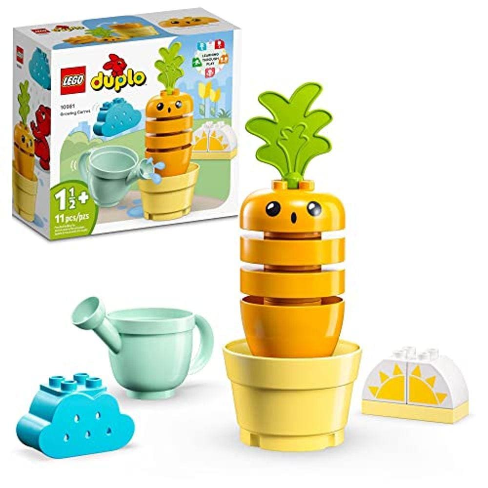 LEGO DUPLO Meu Primeiro Cultivo de Cenoura 10981, Empilhamento de Brinquedos fo