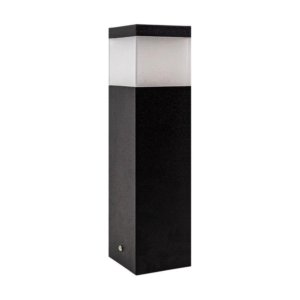 Poste Balizador 30cm PRETO P/ Jardim Em Alumínio p/ lâmpada E27 ST1301