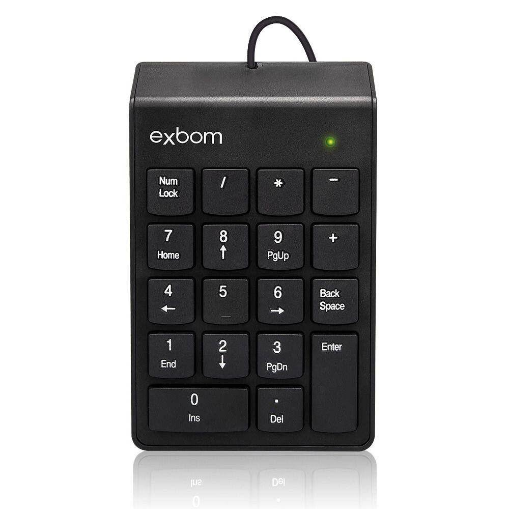 Teclado Numérico Com Fio Usb 1 25 Metros 18 Teclas Pequeno