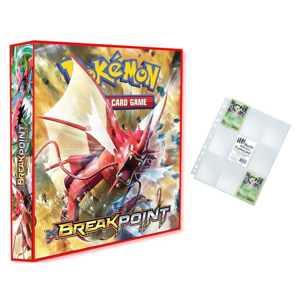 Álbum Pokémon Pasta tipo Fichário para Cards - XY BREAK POINT