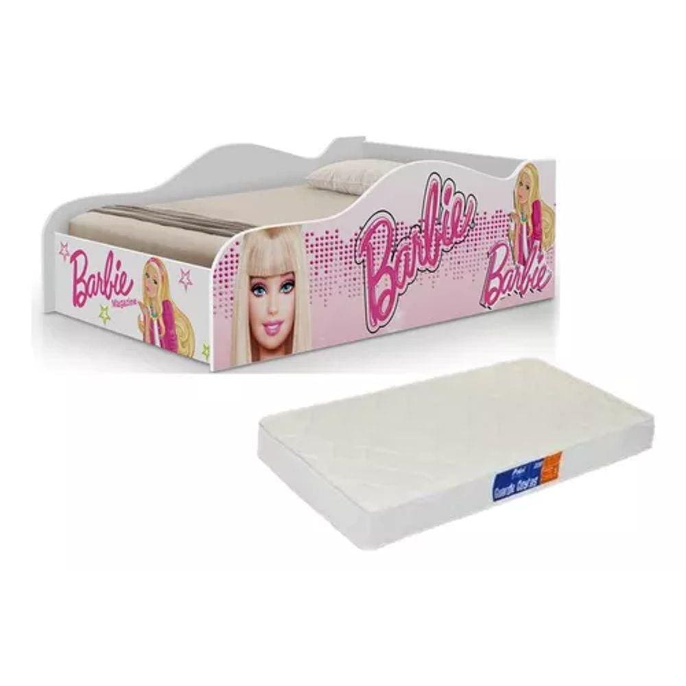 Cama De Criança Barbie Rosa C/colchão Para Quarto Infantil