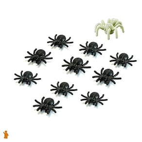Acessório LEGO Animal Halloween - 10 Black Spiders ?? (com brilho bônus na aranha escura)