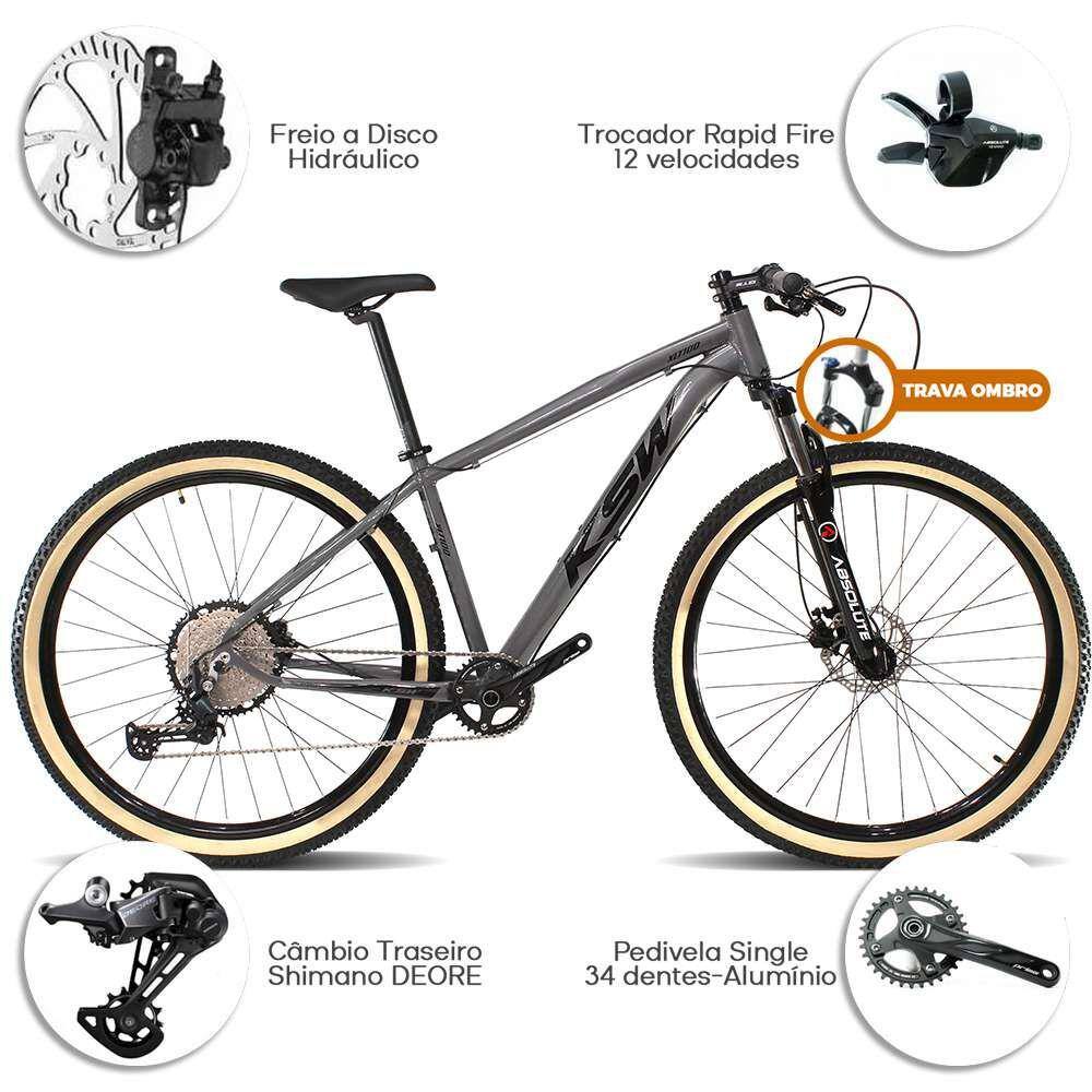 Bicicleta aro 29 KSW 12 velocidades | Casas Bahia