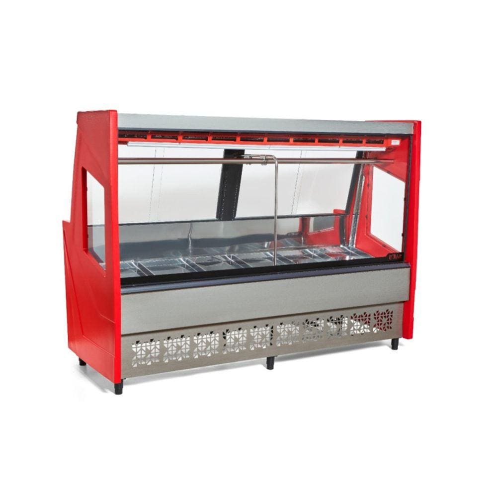 Balcão de Açougue Luxo 2M Polar Vermelho PECR 200 220v