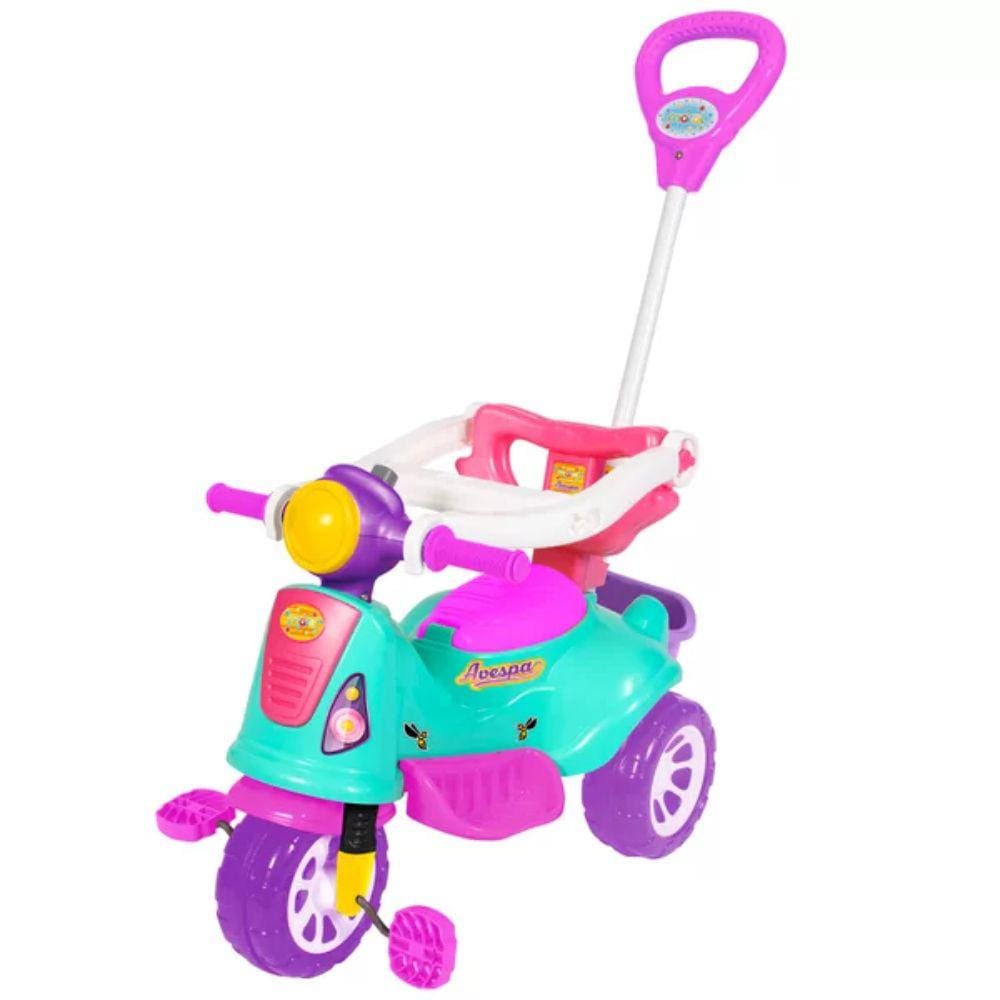 Triciclo Infantil Passeio Com Empurrador 2 Em 1 Motoca