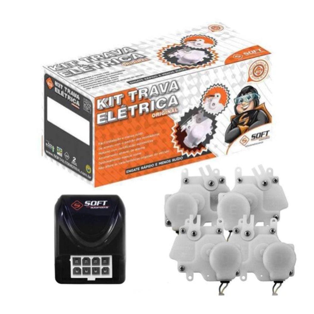 Kit Trava Elétrica 4 Portas Soft Celta/Uno/Palio