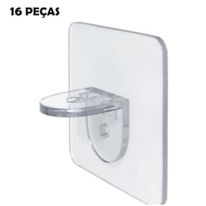 Kit 16 Unidades De Mão Francesa Adesiva Para Prateleira