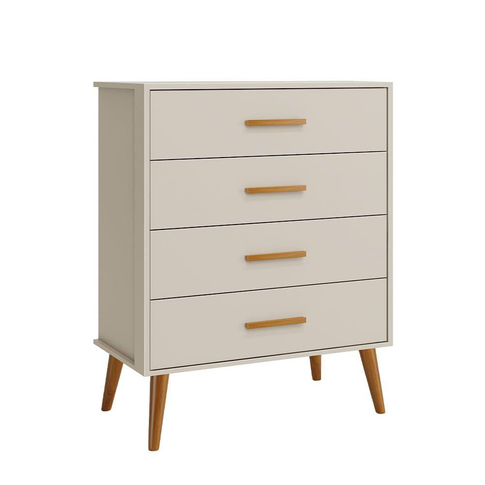 Cômoda Isis 4 Gavetas – Areia Fosco