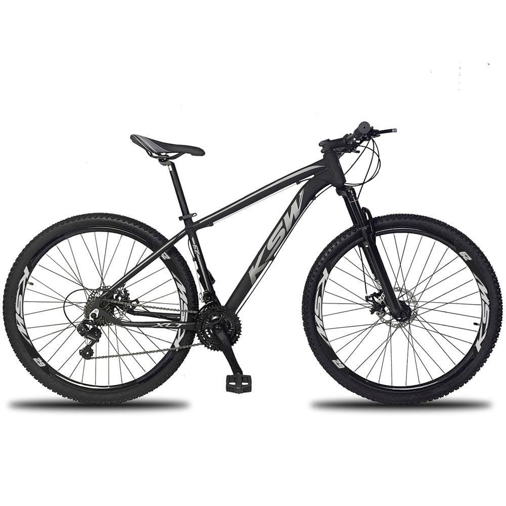 Bicicleta Ksw Xlt 100 Disc M Aro 29 Susp. Dianteira 21 Marchas - Preto/cinza
