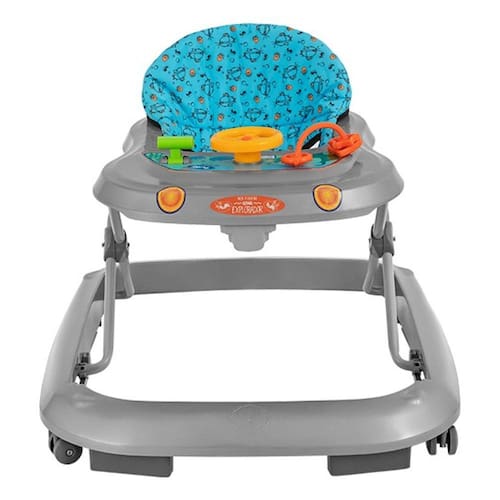 imagem-Andador Infantil Musical Para Bebê Cinza Tutti Baby