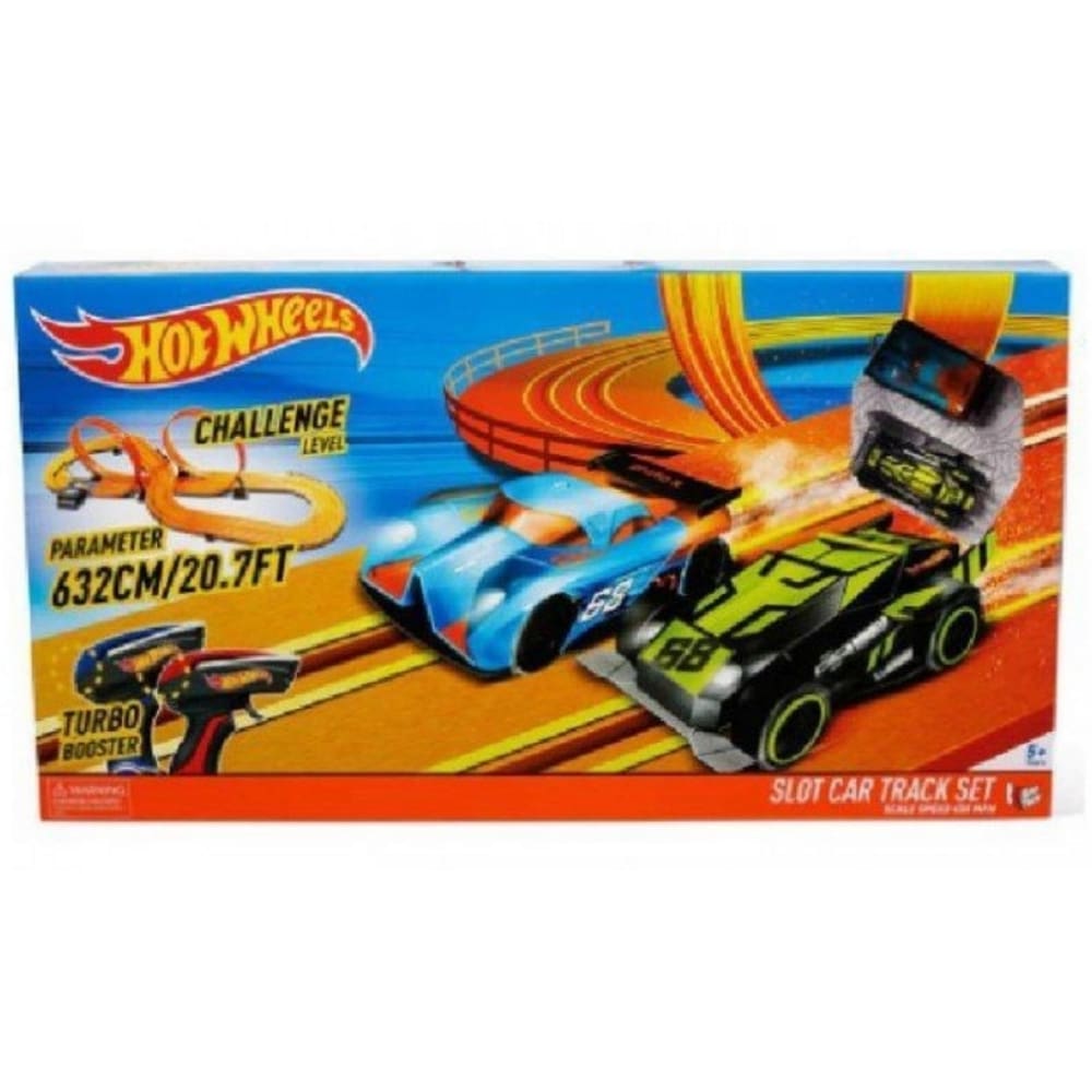 Pista De Corrida 380Cm Hot Wheels Com 2 Carrinhos- Multikids