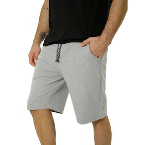 Bermuda Moletom Cinza exclusiva com toque super confortável 100% algodão