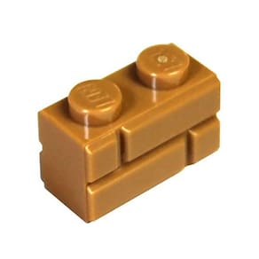 Peças e peças LEGO: Laranja Areia (Nougat Médio) 1x2 Tijolo de Perfil de Alvenaria x20