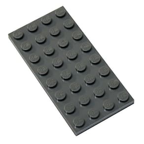 LEGO Partes e Peças: Cinza Escuro (Cinza Pedra Escura) 4x8 Pla