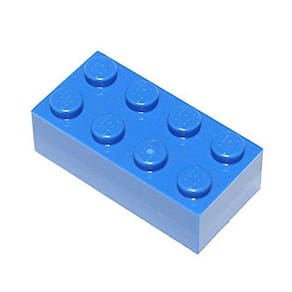 Peças e peças LEGO: azul (azul brilhante) 2x4 tijolo x20