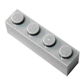 Peças e peças LEGO: cinza claro (cinza pedra médio) 1x4 tijolo x20
