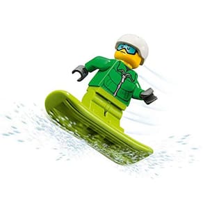 Minifigura LEGO City - Snowboarder (com óculos e snowboard) 60179