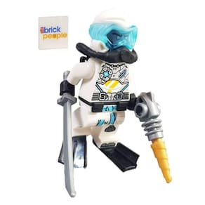LEGO Ninjago: Zane Seabound em equipamento de mergulho com Drill Gun a
