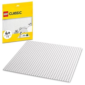 Kit de montagem LEGO Classic White Baseplate 11026; paisagem quadrada 32x32 para brincadeiras abertas e imaginativas; pode ser dado como presente de a