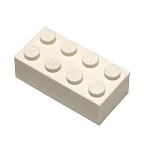 LEGO: Peças Branco, Brick 2x4 x50